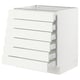 SEKTION / MAXIMERA Gabinete bajo+6 frentes/6 cajones, blanco/Vallstena blanco, 30x24x30 "