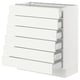 SEKTION / MAXIMERA Gabinete bajo+6 frentes/6 cajones, blanco/Vallstena blanco, 30x15x30 "