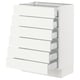 SEKTION / MAXIMERA Gabinete bajo+6 frentes/6 cajones, blanco/Vallstena blanco, 24x15x30 "
