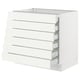 SEKTION / MAXIMERA Gabinete bajo+6 frentes/6 cajones, blanco/Vallstena blanco, 36x24x30 "