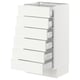 SEKTION / MAXIMERA Gabinete bajo+6 frentes/6 cajones, blanco/Vallstena blanco, 18x15x30 "