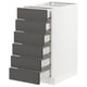 SEKTION / MAXIMERA Gabinete bajo 6 frentes/6 cjn bajos, blanco/Axstad gris oscuro, 15x24x30 "