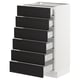 SEKTION / MAXIMERA Gabinete bajo 6 frentes/6 cjn bajos, blanco/Lerhyttan teñido en negro, 18x15x30 "