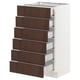 SEKTION / MAXIMERA Gabinete bajo 6 frentes/6 cjn bajos, blanco/Sinarp marrón, 18x15x30 "