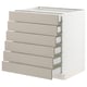 SEKTION / MAXIMERA Gabinete bajo 6 frentes/6 cjn bajos, blanco/Stensund beige, 30x24x30 "