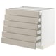 SEKTION / MAXIMERA Gabinete bajo 6 frentes/6 cjn bajos, blanco/Stensund beige, 36x24x30 "