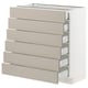 SEKTION / MAXIMERA Gabinete bajo 6 frentes/6 cjn bajos, blanco/Stensund beige, 30x15x30 "