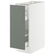 SEKTION / MAXIMERA Gabinete bajo/accesorios extraíbles, blanco/Nickebo verde grisáceo mate, 12x24x30 "