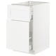 SEKTION / MAXIMERA Gabinete bajo+alm extraíble/cajón, blanco/Axstad blanco mate, 18x24x30 "