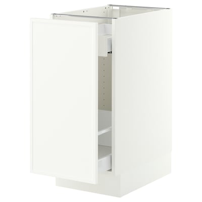 SEKTION / MAXIMERA Gabinete bajo+almacenamiento xtrbl, blanco/Aspudden blanco mate, 15x24x30 "