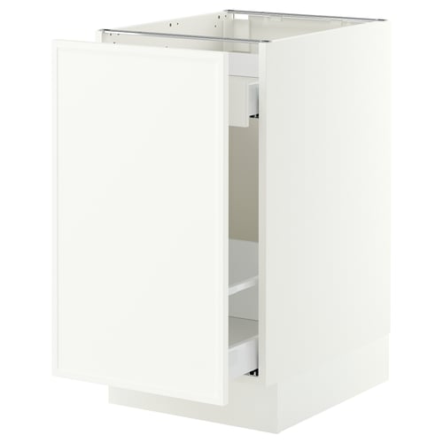 SEKTION / MAXIMERA Gabinete bajo+almacenamiento xtrbl, blanco/Aspudden blanco mate, 18x24x30 "