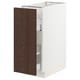 SEKTION / MAXIMERA Gabinete bajo+almacenamiento xtrbl, blanco/Sinarp marrón, 12x24x30 "