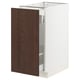 SEKTION / MAXIMERA Gabinete bajo+almacenamiento xtrbl, blanco/Sinarp marrón, 15x24x30 "