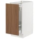 SEKTION / MAXIMERA Gabinete bajo+almacenamiento xtrbl, blanco/Tistorp efecto nogal marrón, 15x24x30 "