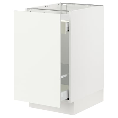 SEKTION / MAXIMERA Gabinete bajo+almacenamiento xtrbl, blanco/Vallstena blanco, 18x24x30 "