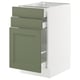 SEKTION / MAXIMERA Gabinete bajo/almcn extraíble/2 cjn, blanco/Axstad gris-verde, 18x24x30 "