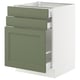 SEKTION / MAXIMERA Gabinete bajo/almcn extraíble/2 cjn, blanco/Axstad gris-verde, 24x24x30 "