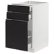 SEKTION / MAXIMERA Gabinete bajo/almcn extraíble/2 cjn, blanco/Upplöv antracita mate, 18x24x30 "