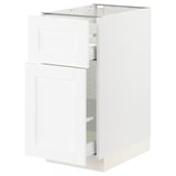 SEKTION / MAXIMERA Gabinete bajo/almcn extraíble/cajón, blanco Enköping/blanco efecto madera, 15x24x30 "