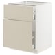 SEKTION / MAXIMERA Gabinete bajo/almcn extraíble/cajón, blanco/Havstorp beige, 24x24x30 "