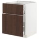 SEKTION / MAXIMERA Gabinete bajo/almcn extraíble/cajón, blanco/Sinarp marrón, 24x24x30 "