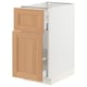 SEKTION / MAXIMERA Gabinete bajo/almcn extraíble/cajón, blanco/Vedhamn roble, 15x24x30 "