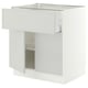 SEKTION / MAXIMERA Gabinete bajo+cajón/2 puertas, blanco/Aspudden gris claro, 30x24x30 "