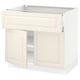 SEKTION / MAXIMERA Gabinete bajo+cajón/2 puertas, blanco/Bodbyn color hueso, 36x24x30 "