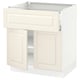 SEKTION / MAXIMERA Gabinete bajo+cajón/2 puertas, blanco/Bodbyn color hueso, 30x24x30 "