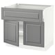 SEKTION / MAXIMERA Gabinete bajo+cajón/2 puertas, blanco/Bodbyn gris, 36x24x30 "