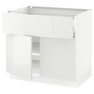 SEKTION / MAXIMERA Gabinete bajo+cajón/2 puertas, blanco/Ringhult blanco, 36x24x30 "