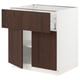 SEKTION / MAXIMERA Gabinete bajo+cajón/2 puertas, blanco/Sinarp marrón, 30x24x30 "