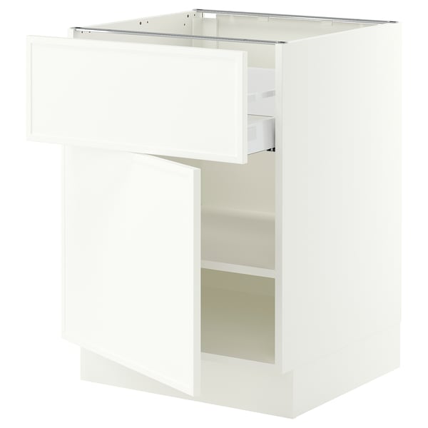 SEKTION / MAXIMERA Gabinete bajo+cajón/puerta, blanco/Aspudden blanco mate, 24x24x30 "