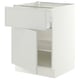SEKTION / MAXIMERA Gabinete bajo+cajón/puerta, blanco/Aspudden gris claro, 24x24x30 "