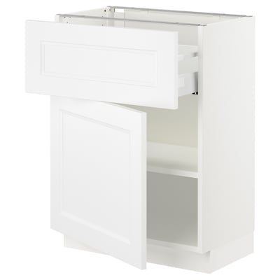 SEKTION / MAXIMERA Gabinete bajo+cajón/puerta, blanco/Axstad blanco mate, 24x15x30 "