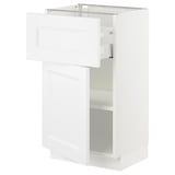 SEKTION / MAXIMERA Gabinete bajo+cajón/puerta, blanco/Axstad blanco mate, 18x15x30 "