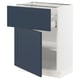 SEKTION / MAXIMERA Gabinete bajo+cajón/puerta, blanco Axstad/mate azul, 24x15x30 "