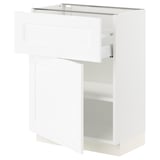SEKTION / MAXIMERA Gabinete bajo+cajón/puerta, blanco Enköping/blanco efecto madera, 24x15x30 "