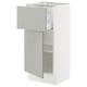 SEKTION / MAXIMERA Gabinete bajo+cajón/puerta, blanco/Havstorp gris claro, 15x15x30 "