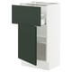 SEKTION / MAXIMERA Gabinete bajo+cajón/puerta, blanco/Havstorp verde oscuro, 18x15x30 "