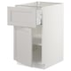 SEKTION / MAXIMERA Gabinete bajo+cajón/puerta, blanco/Lerhyttan gris claro, 18x24x30 "