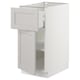 SEKTION / MAXIMERA Gabinete bajo+cajón/puerta, blanco/Lerhyttan gris claro, 15x24x30 "