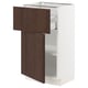SEKTION / MAXIMERA Gabinete bajo+cajón/puerta, blanco/Sinarp marrón, 18x15x30 "