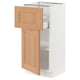 SEKTION / MAXIMERA Gabinete bajo+cajón/puerta, blanco/Vedhamn roble, 15x15x30 "