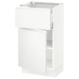 SEKTION / MAXIMERA Gabinete bajo+cajón/puerta, blanco/Voxtorp blanco mate, 18x15x30 "