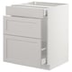 SEKTION / MAXIMERA Gabinete bajo clas residuos/2 frnt, blanco/Lerhyttan gris claro, 24x24x30 "