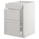 SEKTION / MAXIMERA Gabinete bajo clas residuos/2 frnt, blanco/Lerhyttan gris claro, 18x24x30 "
