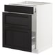 SEKTION / MAXIMERA Gabinete bajo clas residuos/2 frnt, blanco/Lerhyttan teñido en negro, 24x24x30 "