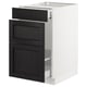 SEKTION / MAXIMERA Gabinete bajo clas residuos/2 frnt, blanco/Lerhyttan teñido en negro, 18x24x30 "