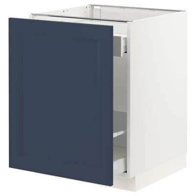 SEKTION / MAXIMERA Gabinete bajo clasf residuos/1 prta, blanco Axstad/mate azul, 24x24x30 "